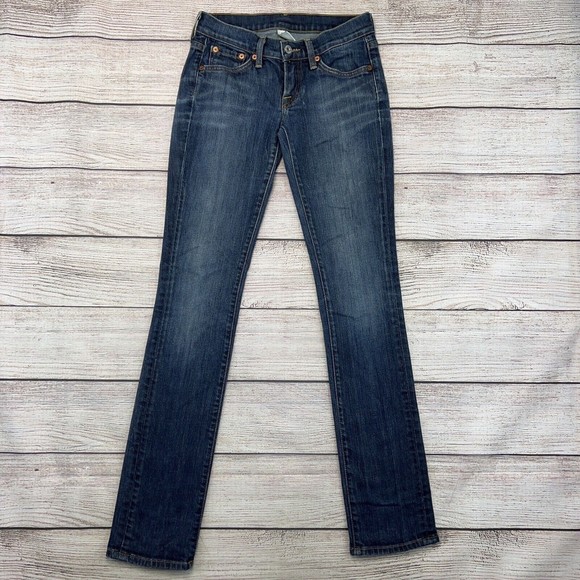 Lucky Brand Denim - Lucky Brand Jeans Womens 00 Blue Slim Straight Mia Jean Stretch Denim Pants